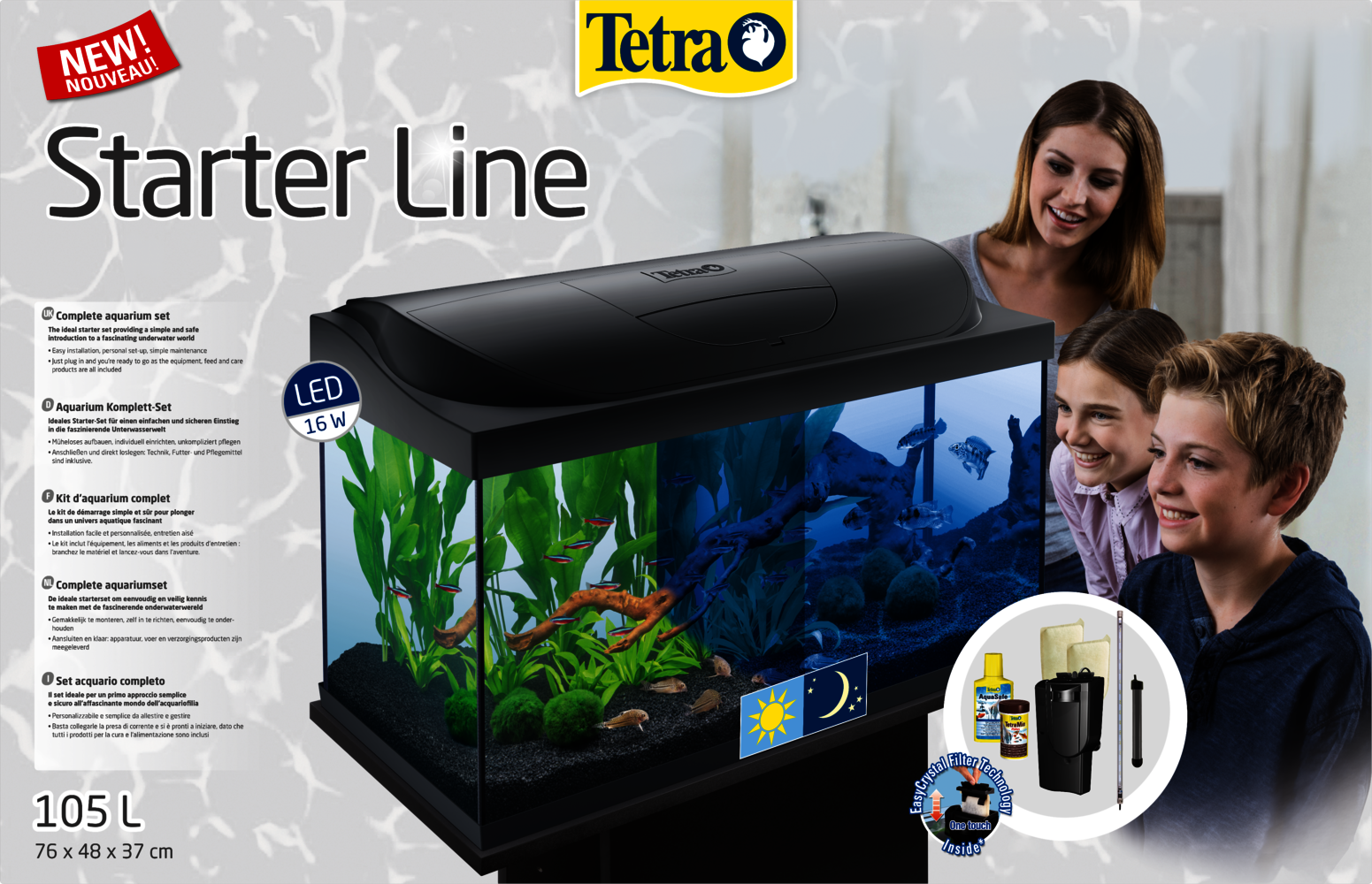 Tetra Starter Line LED 105L Aquarium: Tetra