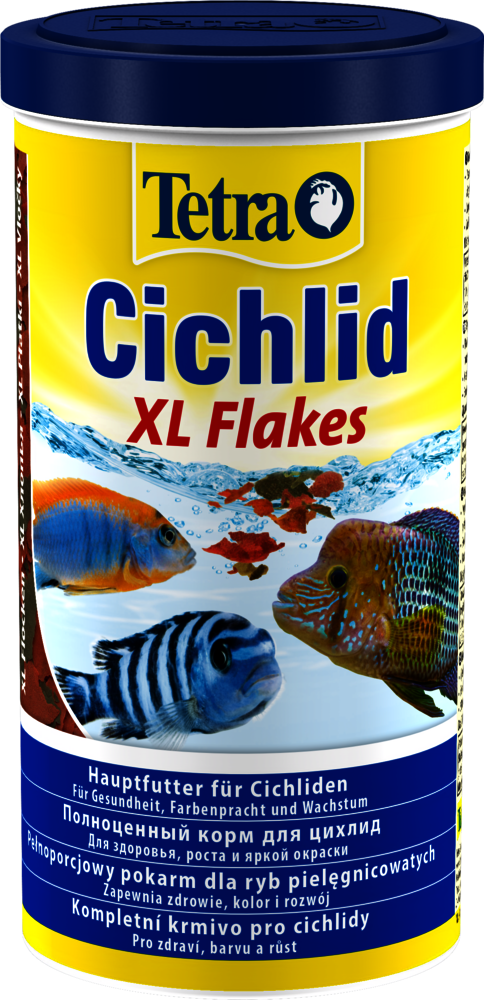 Tetra Корм Tetra Cichlid XL Flakes хлопья 500мл, цена на Корм для  аквариумных рыб , купить Корм Tetra Cichlid XL Flakes хлопья 500мл в Danio