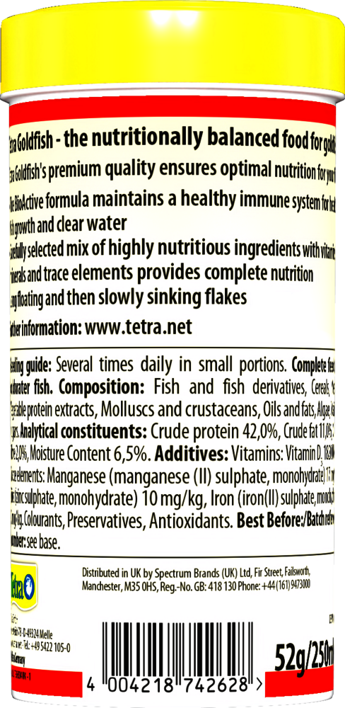 Tetra Goldfish Menu 250ml/109g - ios