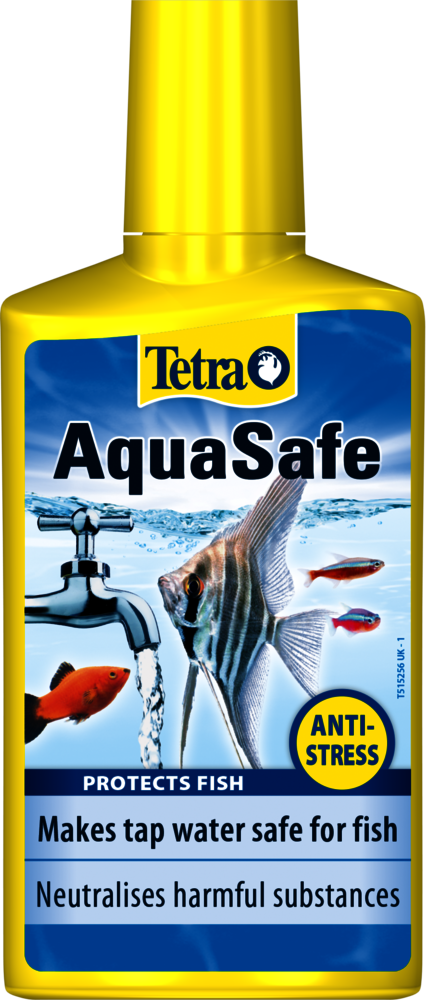 TETRA AquaSafe Freshwater & Marine Aquarium Water Conditioner &  Dechlorinator, 3.38-oz 