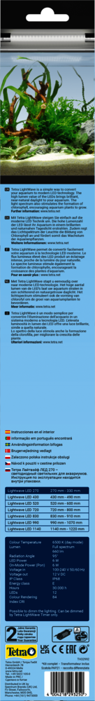 Tetra LightWave 830 Set Completo energía eficiente y Duradera Lámpara LED de Acuario 