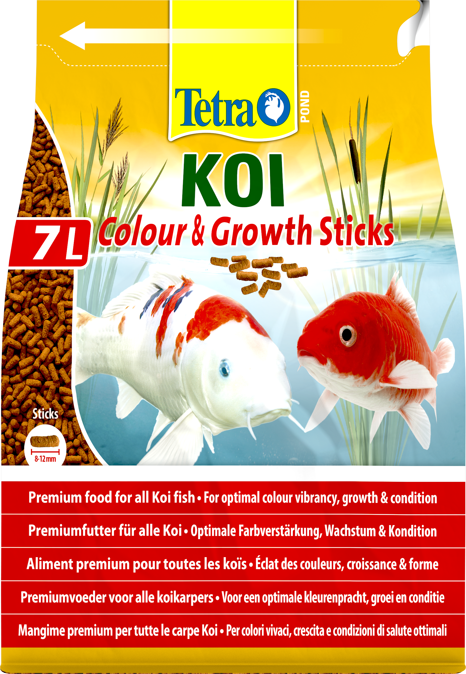 TETRA POND KOI COLOUR GROWTH FISH FOOD TETRAPOND 4L 7L STICKS