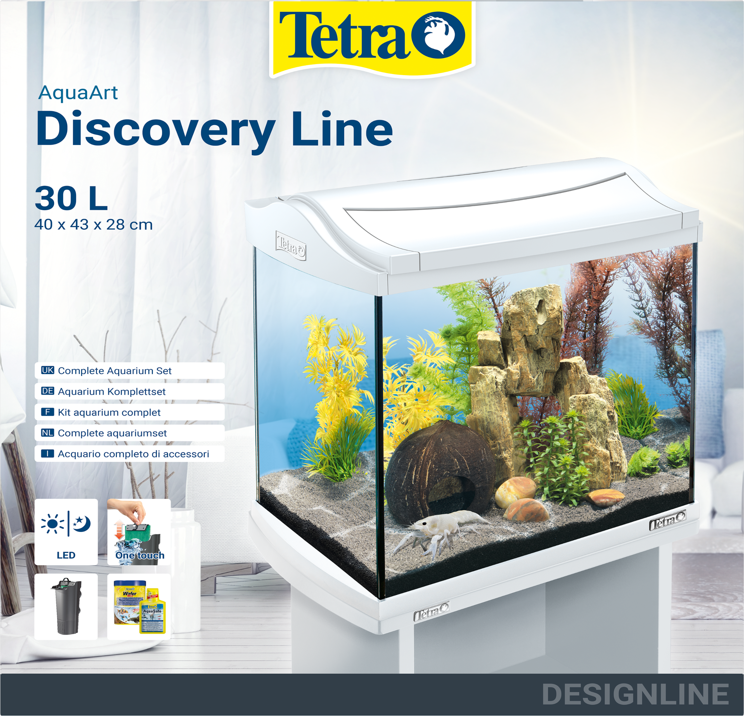 cap joggen soep Tetra AquaArt LED-aquarium 30L Crayfish Wit: Tetra