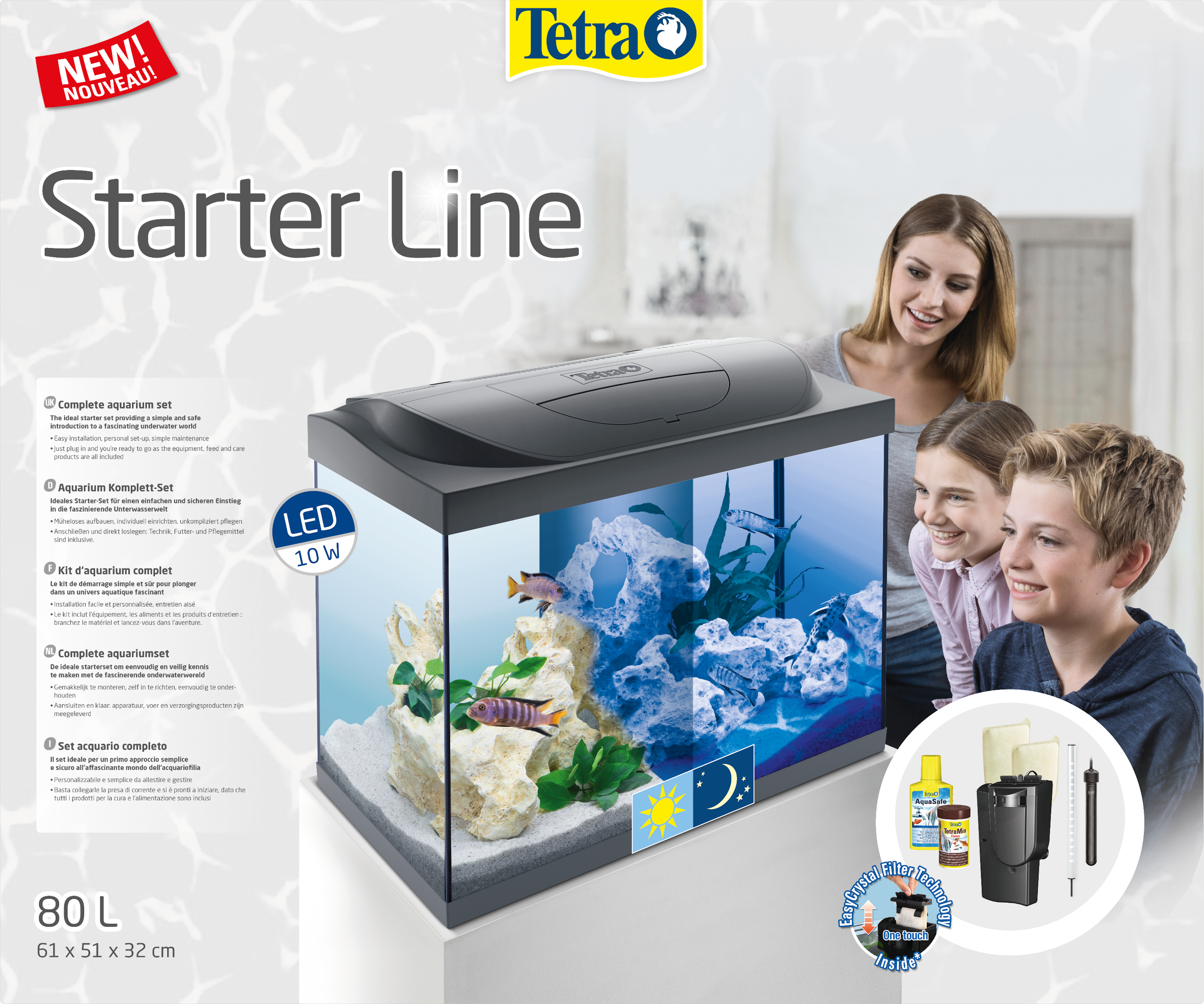 generatie brug incompleet Tetra Starter Line LED 80L aquarium: Tetra