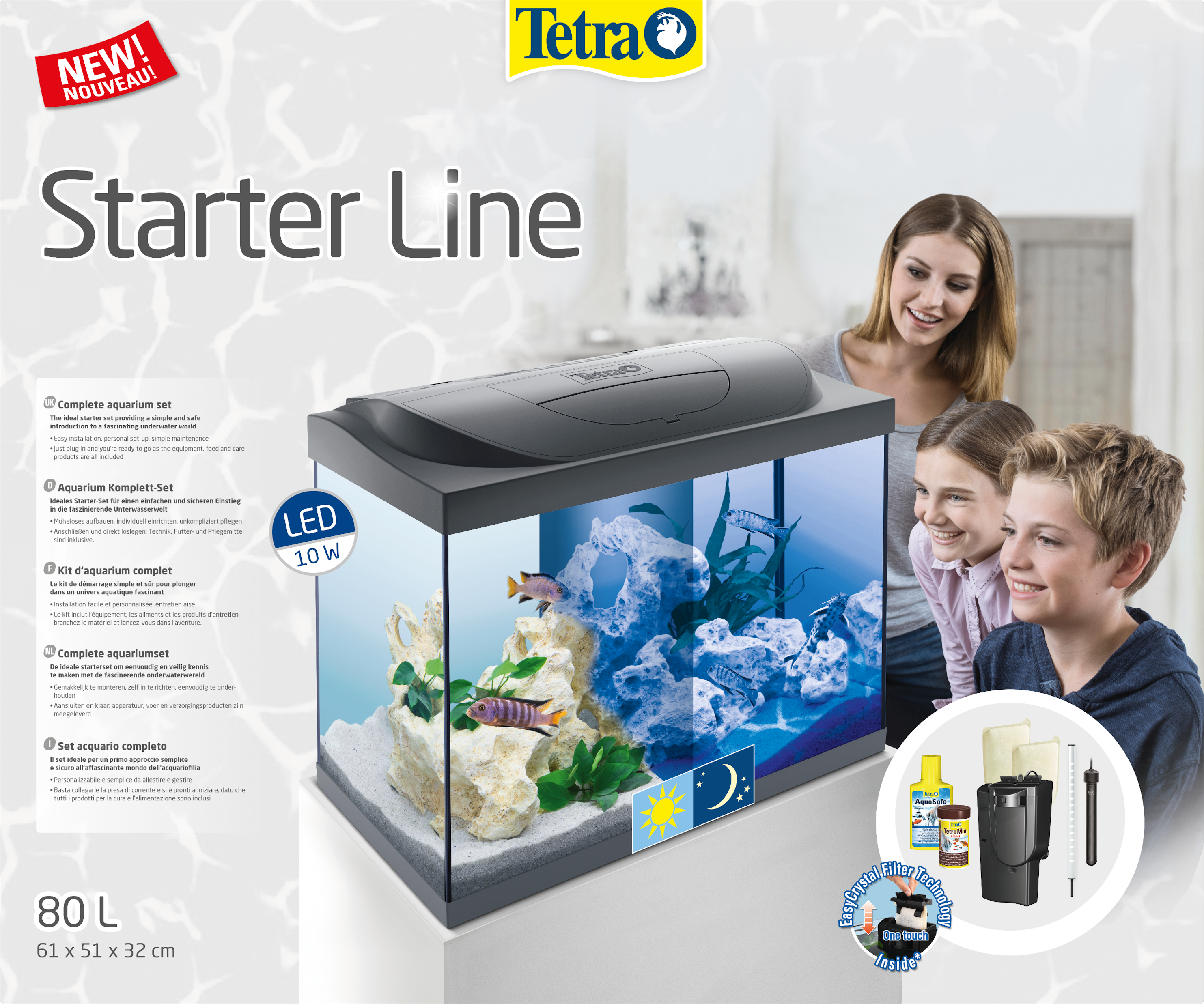 span Dragende cirkel overzee Tetra Starter Line LED 80L aquarium: Tetra