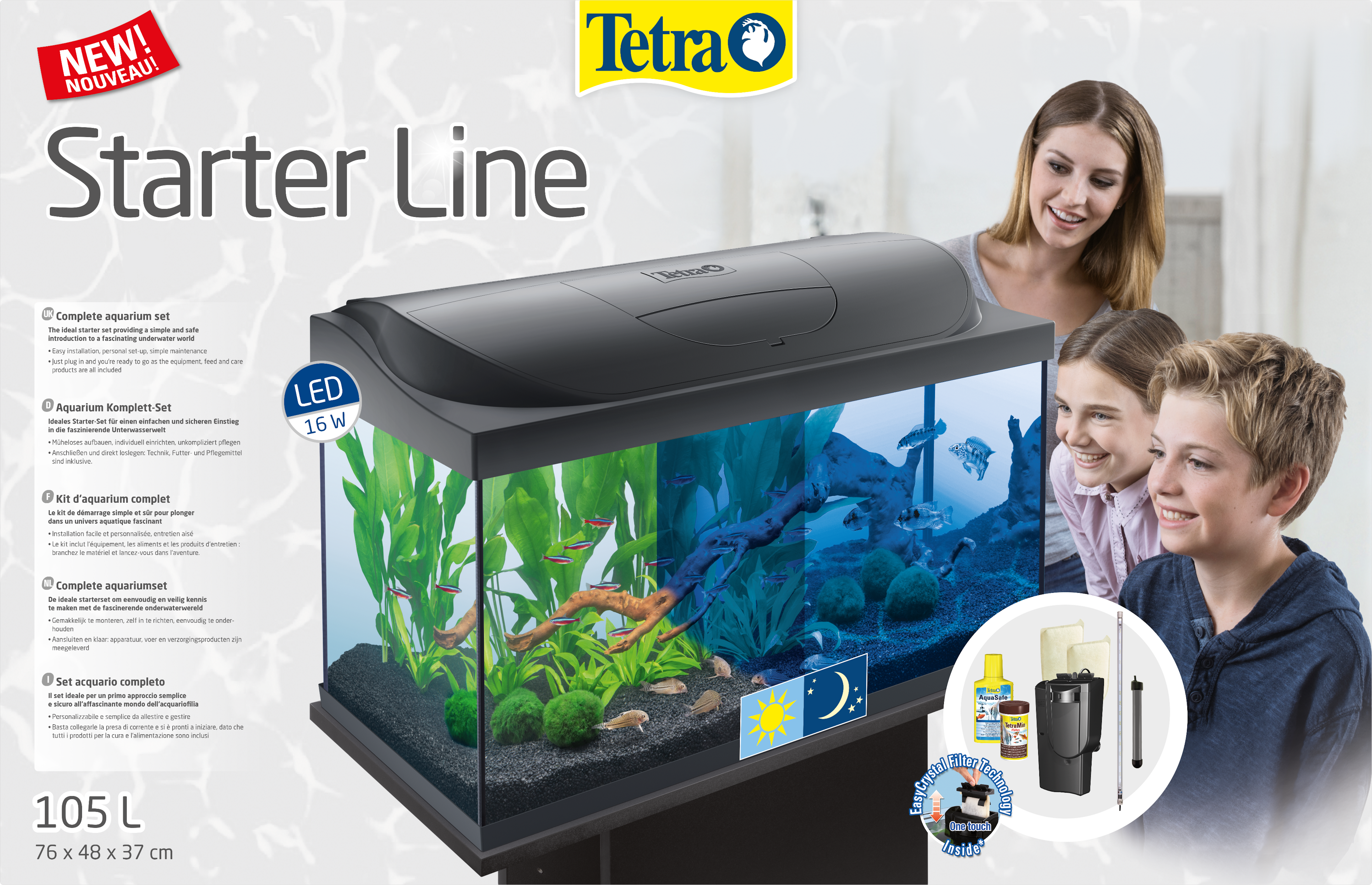 Tetra Starter Line LED 105L Aquarium: Tetra