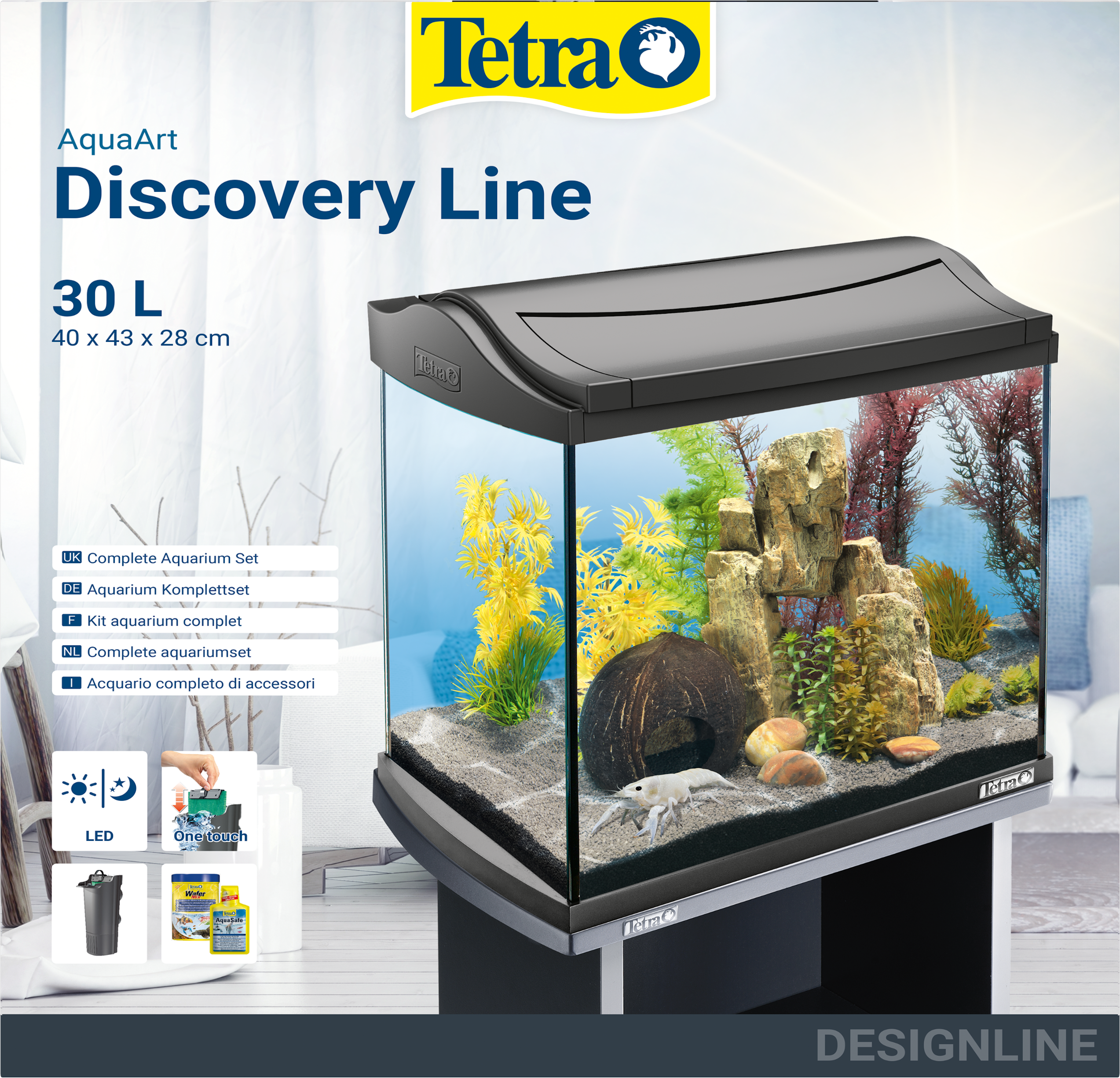 Likeur Dwars zitten parallel Tetra AquaArt LED-aquarium 30L Crayfish: Tetra