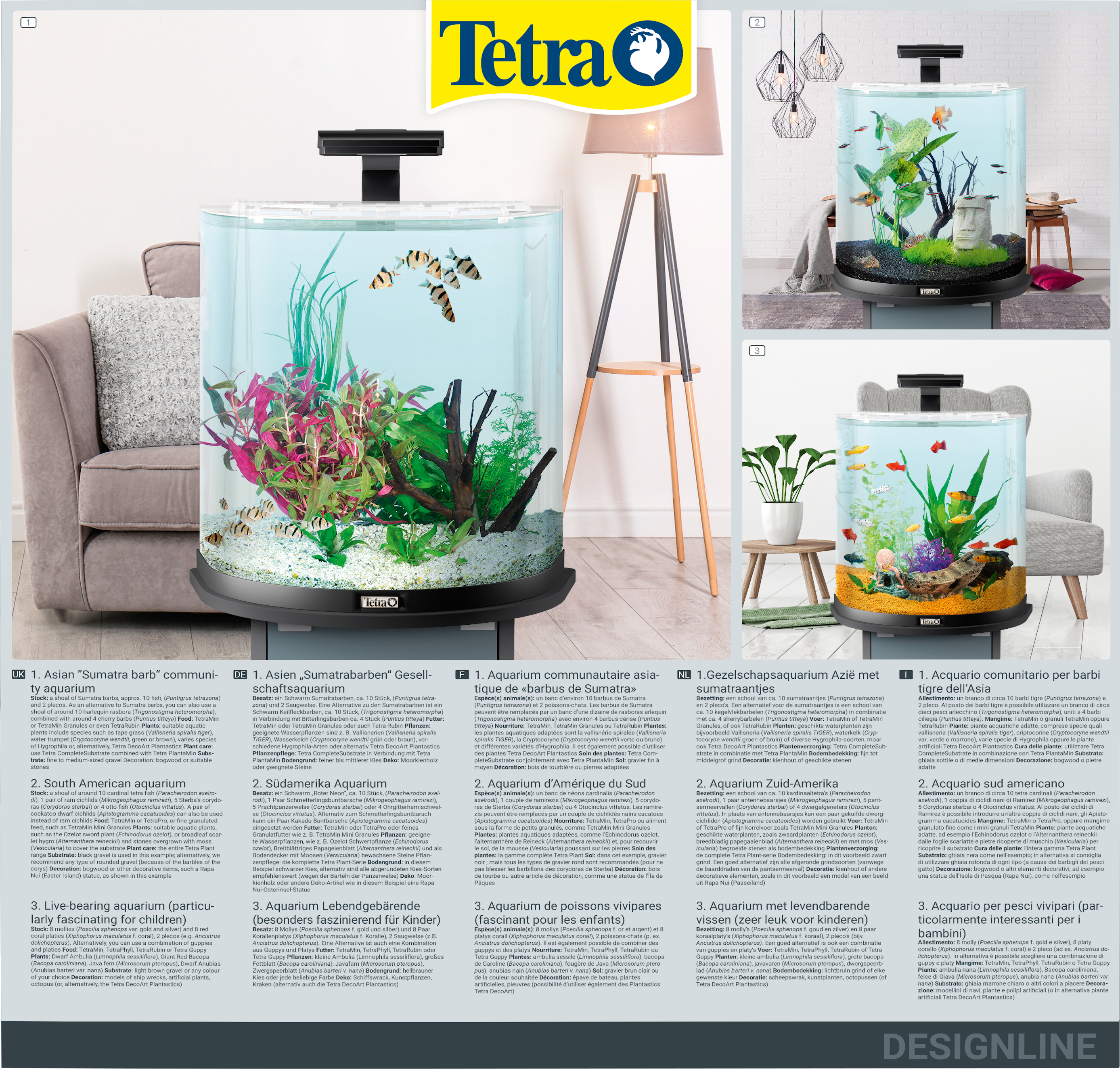 LED-Beleuchtung Technik Tetra Explorer Line 60 L Aquarium Komplett-Set Futter und Pflegemitteln Farbe: Schwarz Design Aquarium mit gebogener Frontscheibe 
